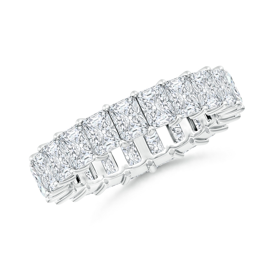 4x3mm FGVS Lab-Grown North-South Radiant-Cut Diamond Classic Eternity Wedding Band in 60 White Gold