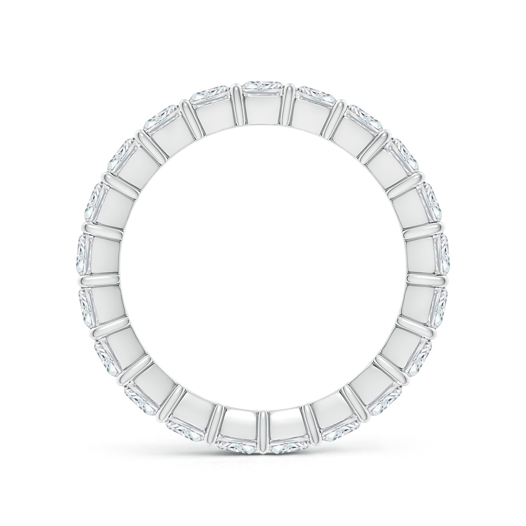 4x3mm FGVS Lab-Grown North-South Radiant-Cut Diamond Classic Eternity Wedding Band in 60 White Gold - side 199
