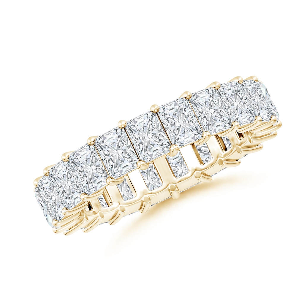 4x3mm FGVS Lab-Grown North-South Radiant-Cut Diamond Classic Eternity Wedding Band in 60 Yellow Gold