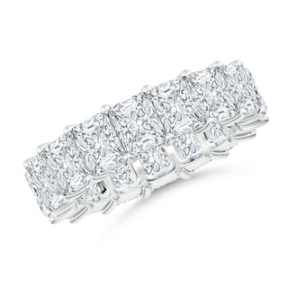 5x3mm FGVS Lab-Grown North-South Radiant-Cut Diamond Classic Eternity Wedding Band in 75 S999 Silver