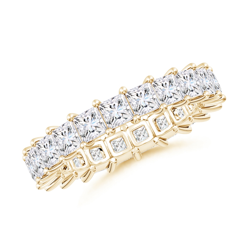 3mm FGVS Lab-Grown North-South Princess-Cut Diamond Classic Eternity Wedding Band in 65 Yellow Gold