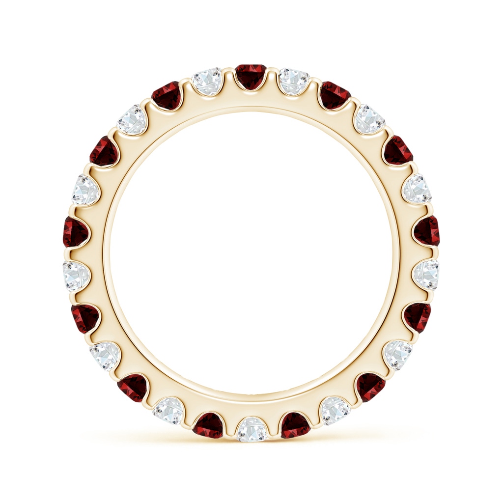2.8mm Labgrown Lab-Grown Shared Prong Ruby and Diamond Eternity Band in 60 Yellow Gold Side 199