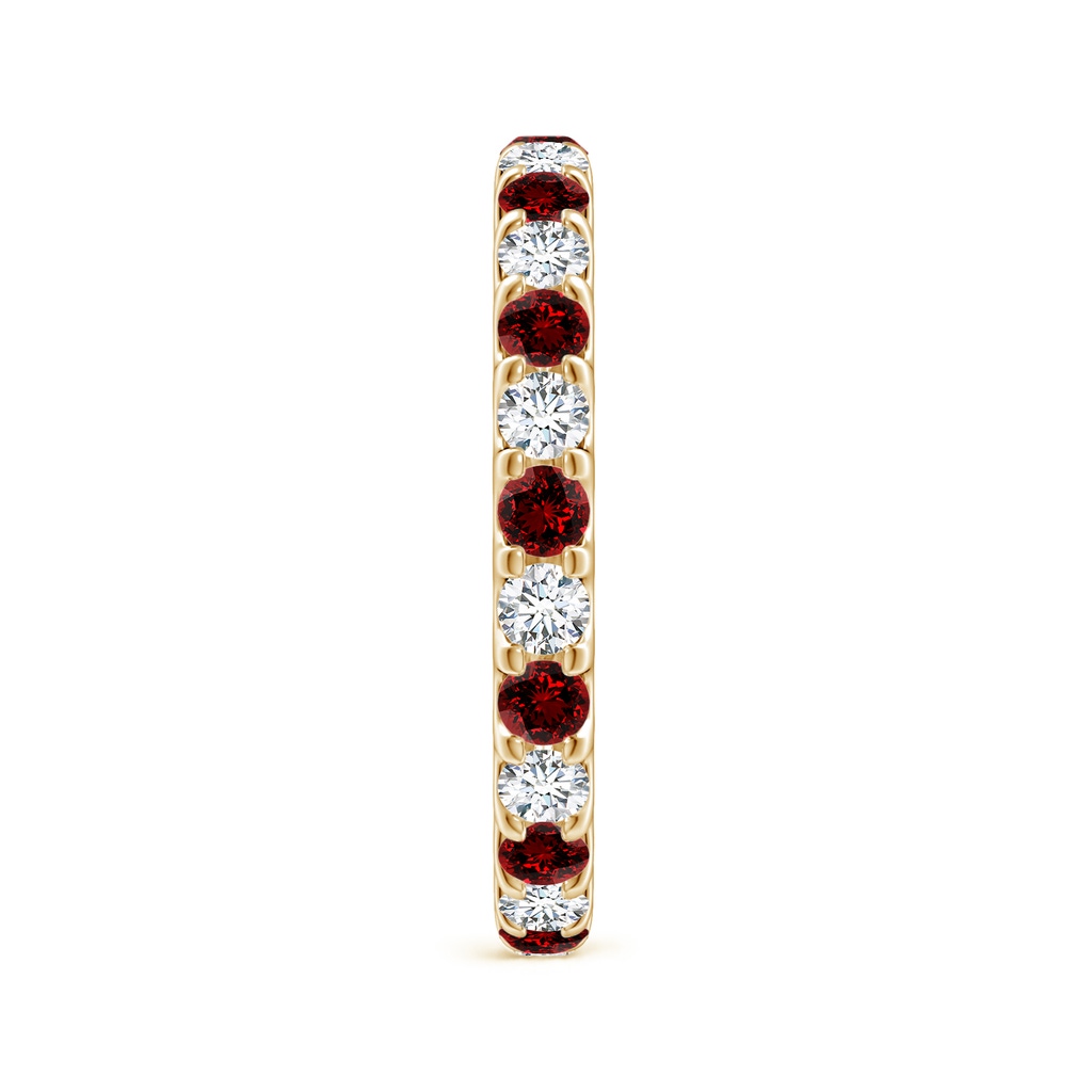 2.8mm Labgrown Lab-Grown Shared Prong Ruby and Diamond Eternity Band in 60 Yellow Gold Side 299