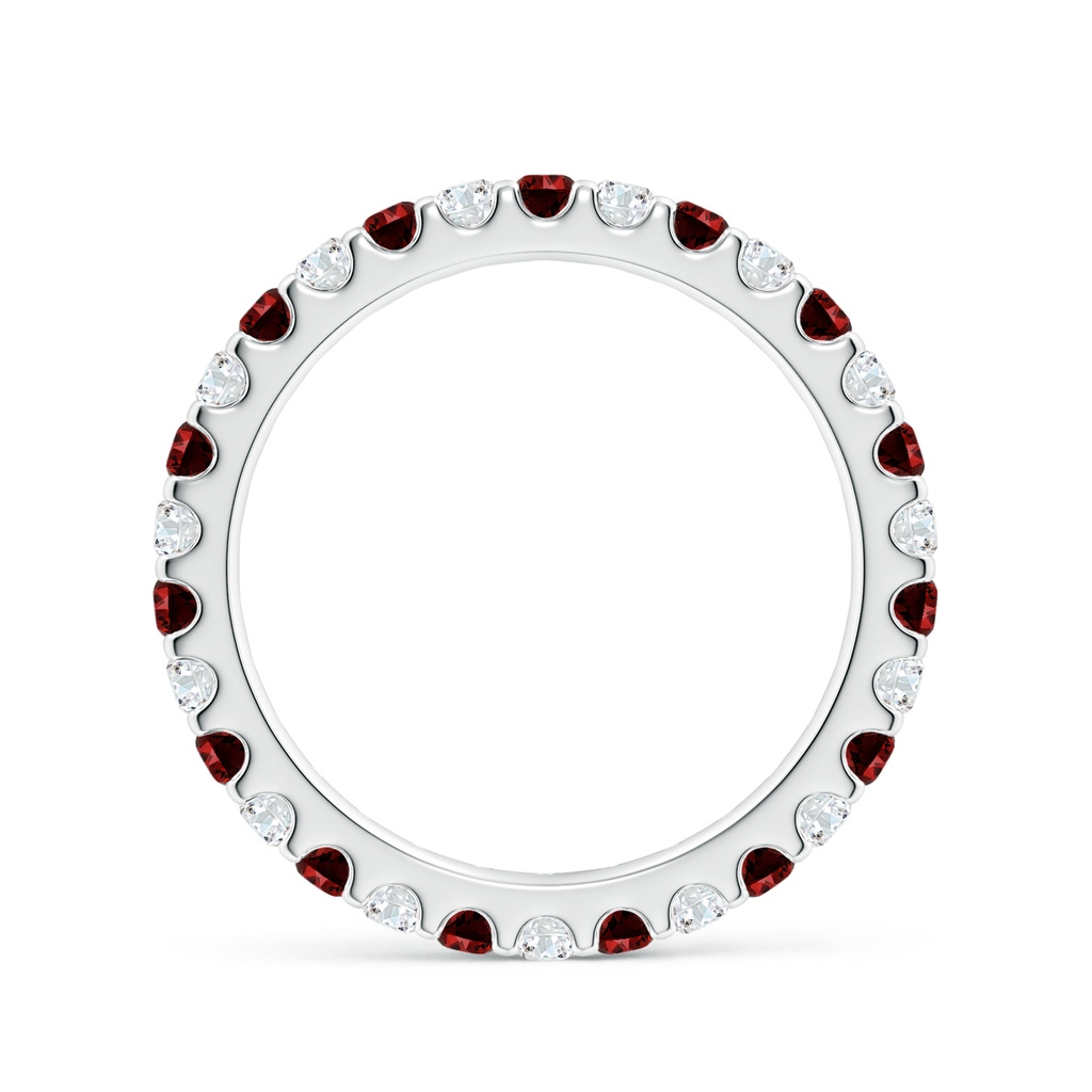 2mm Labgrown Lab-Grown Shared Prong Ruby and Diamond Eternity Band in 60 White Gold - side 199