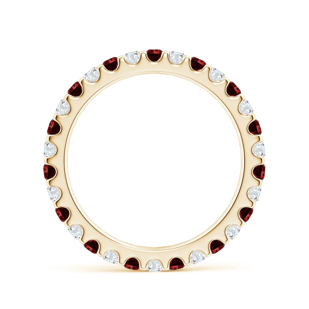 2mm Labgrown Lab-Grown Shared Prong Ruby and Diamond Eternity Band in 70 Yellow Gold - side 199