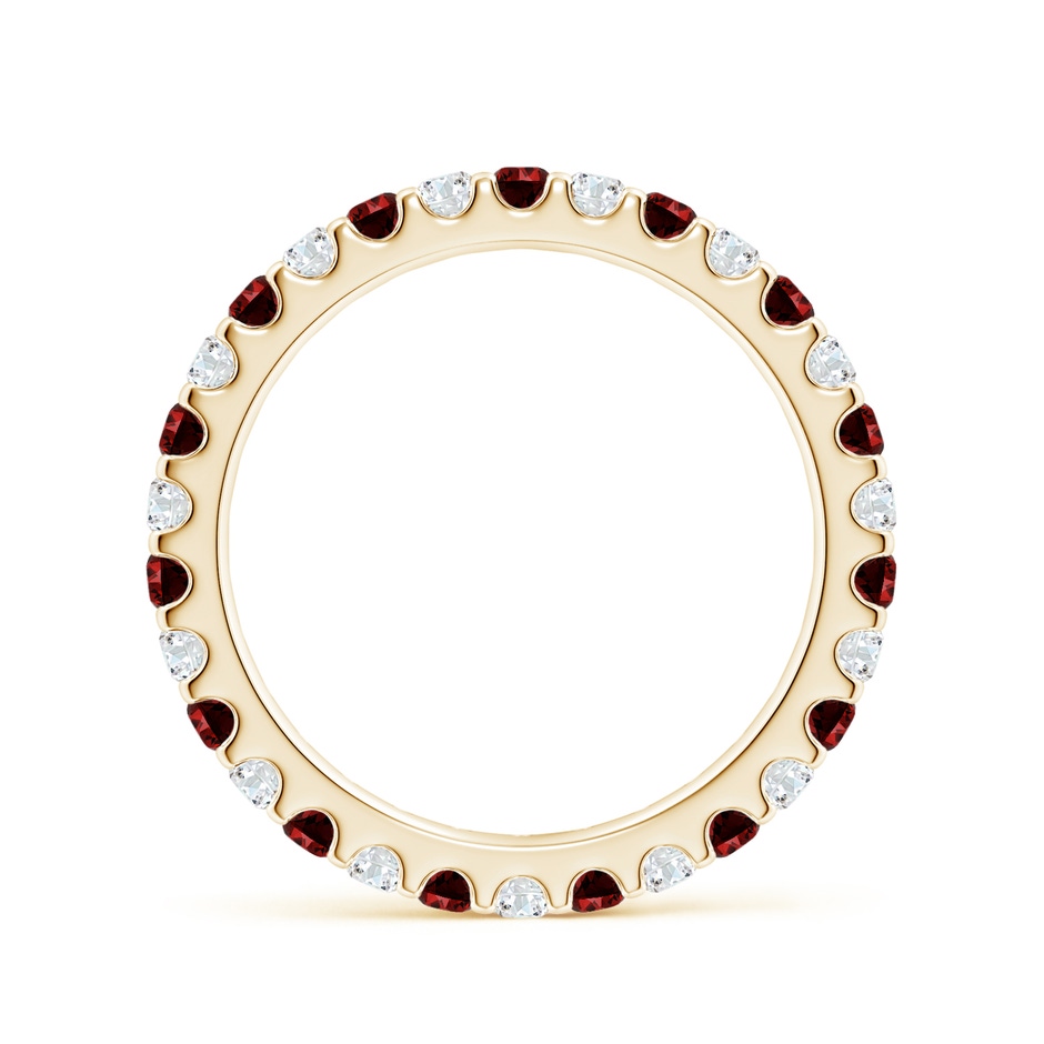 2mm Labgrown Lab-Grown Shared Prong Ruby and Diamond Eternity Band in 70 Yellow Gold side 199