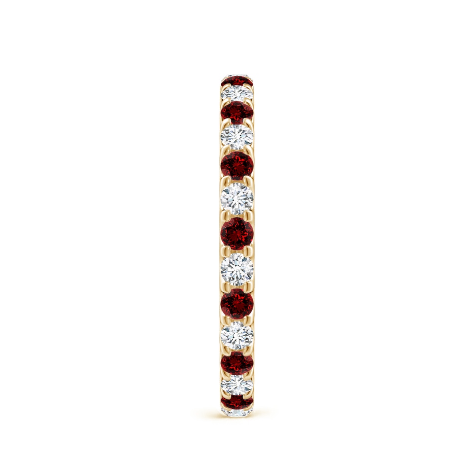 2mm Labgrown Lab-Grown Shared Prong Ruby and Diamond Eternity Band in 70 Yellow Gold side 299