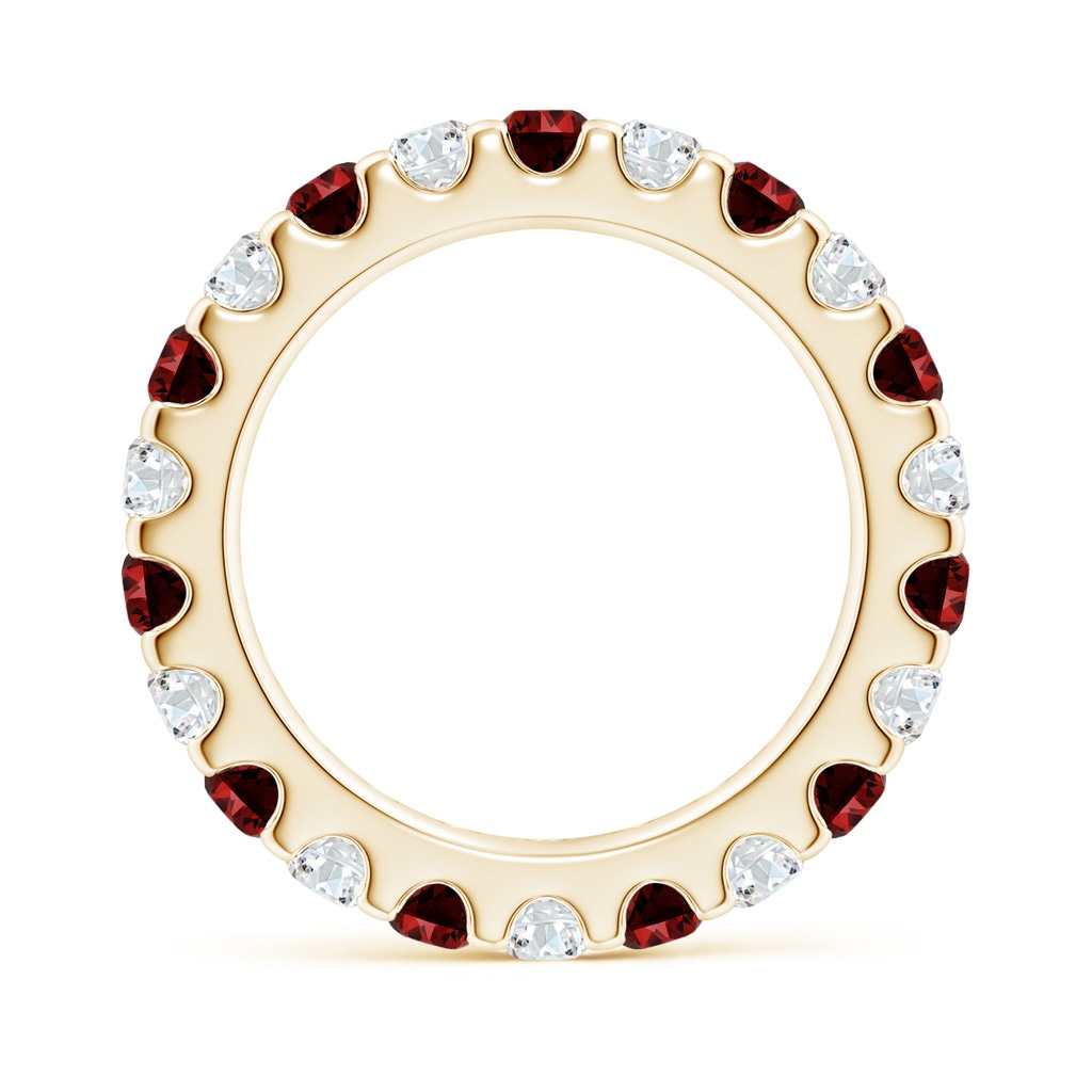 3mm Labgrown Lab-Grown Shared Prong Ruby and Diamond Eternity Band in 65 Yellow Gold Side 199