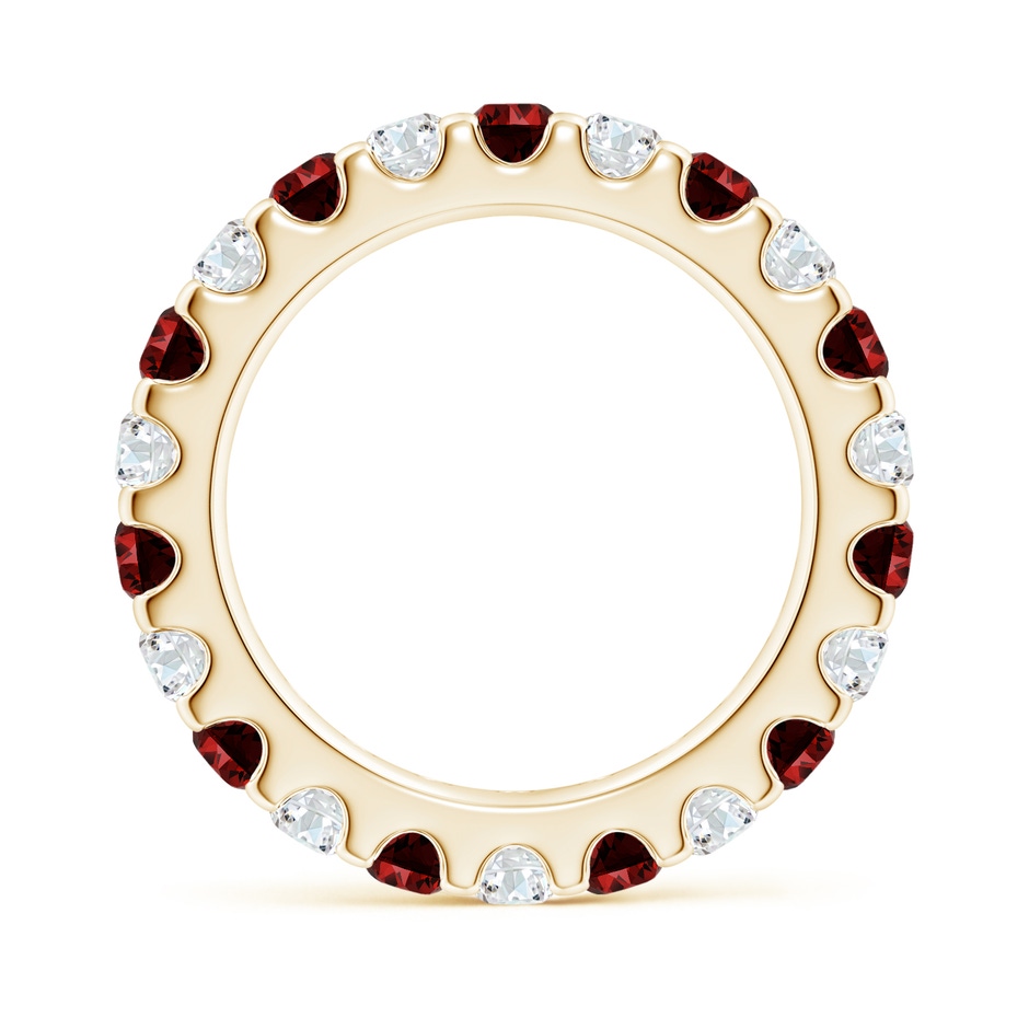 3mm Labgrown Lab-Grown Shared Prong Ruby and Diamond Eternity Band in 65 Yellow Gold side 199