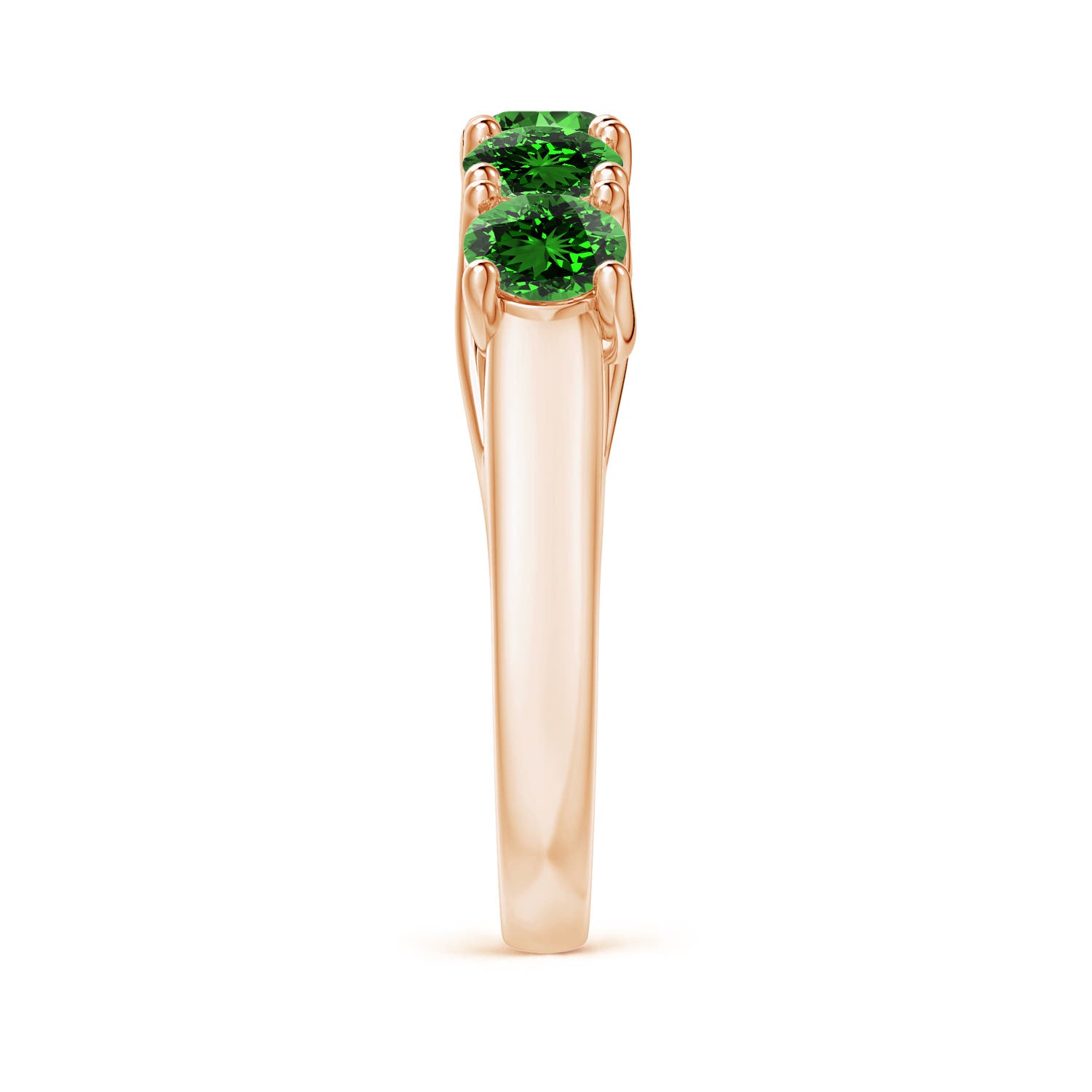 Premium - Lab-Grown Emerald / 1.75 CT / 14 KT Rose Gold