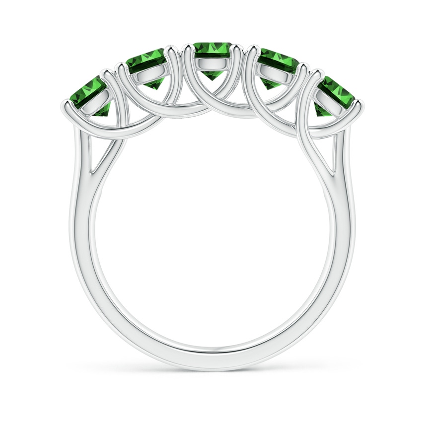 LabGrown Half Eternity Five Stone Emerald Wedding Band