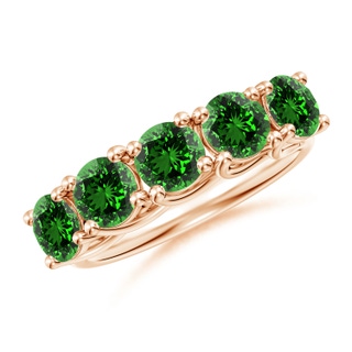 Round Lab-Grown Lab Grown Emerald