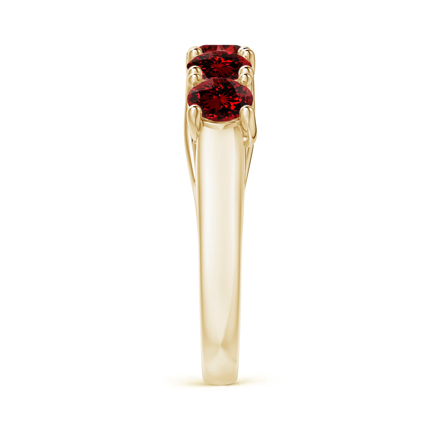 Premium - Lab-Grown Ruby / 2.3 CT / 14 KT Yellow Gold