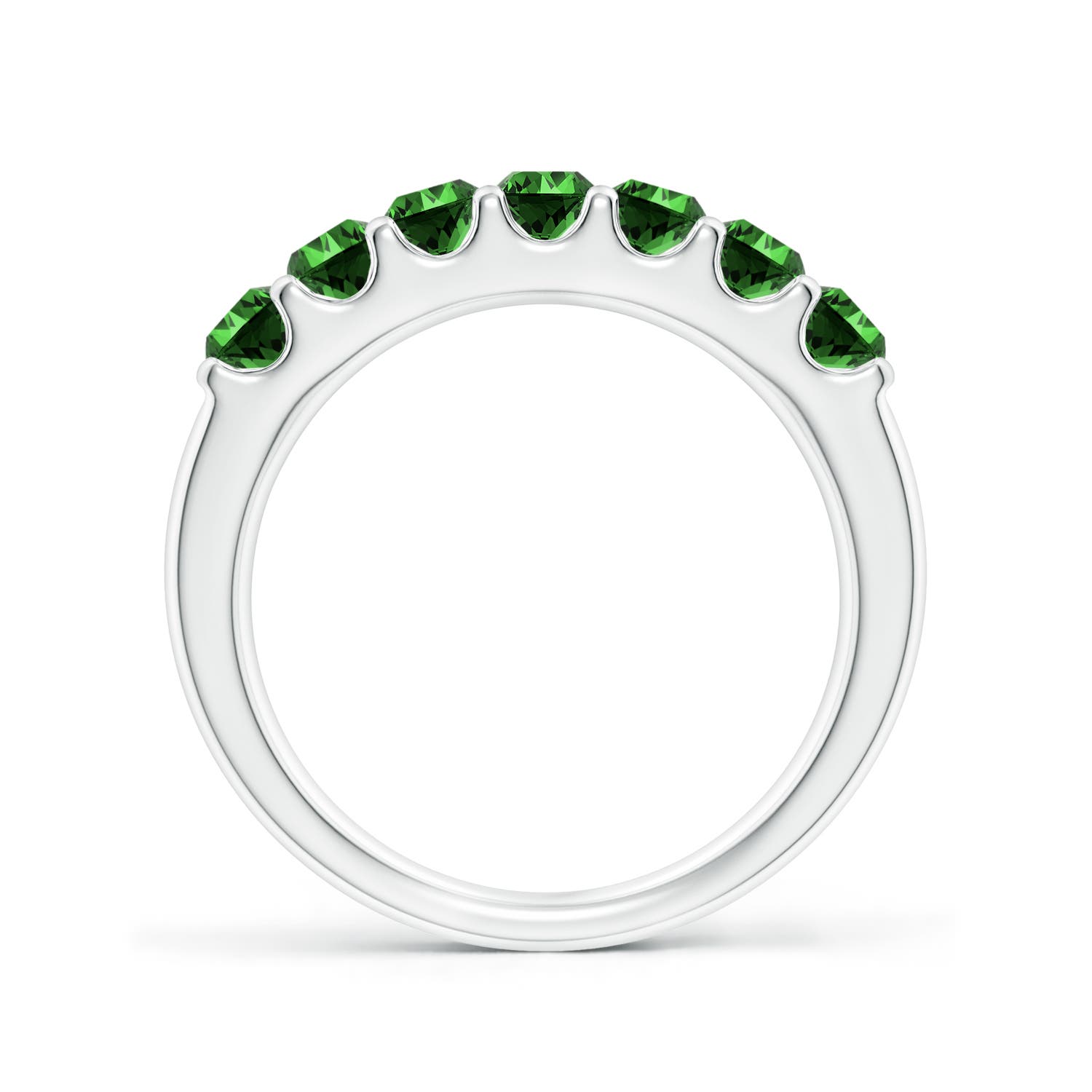 Premium - Lab-Grown Emerald / 0.77 CT / 14 KT White Gold