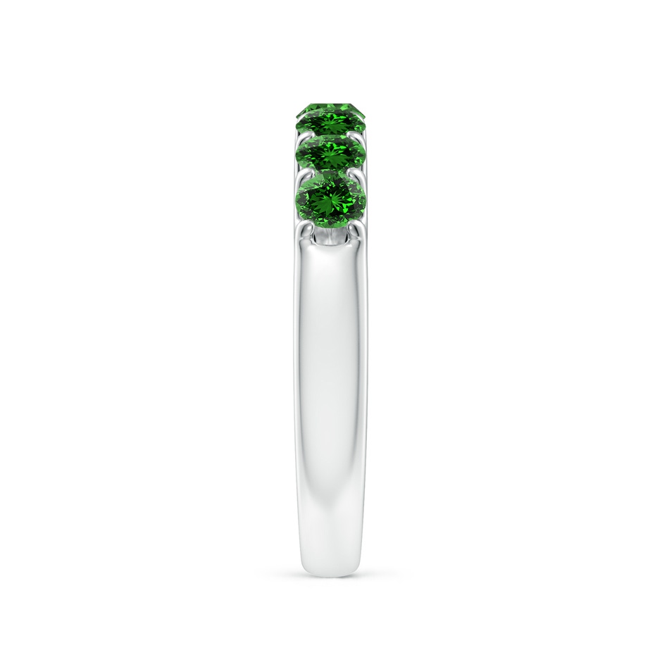 3.1mm Labgrown Lab-Grown Shared Prong Set Half Eternity Emerald Wedding Band in White Gold side 299