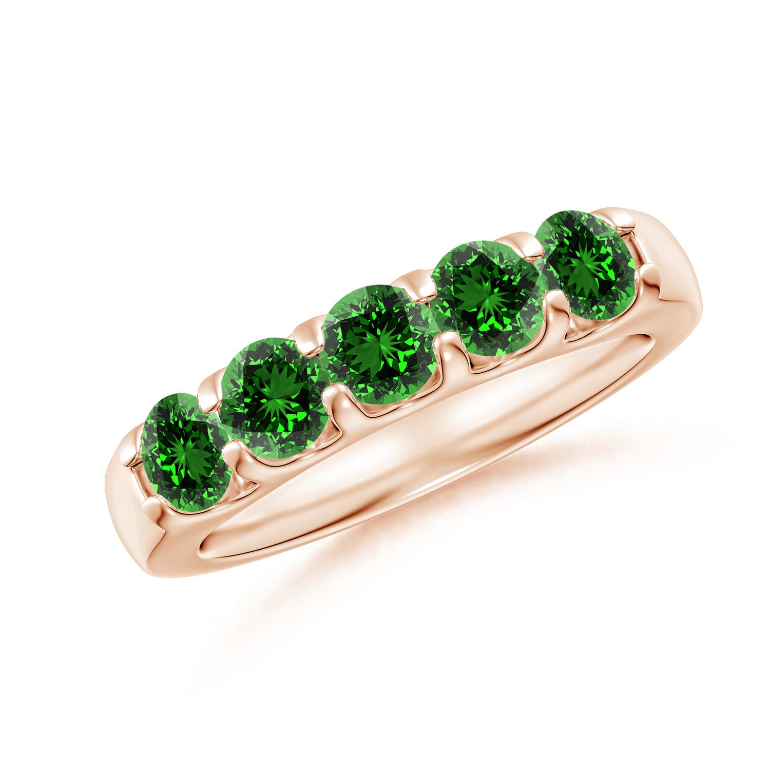 Premium - Lab-Grown Emerald / 1.35 CT / 14 KT Rose Gold