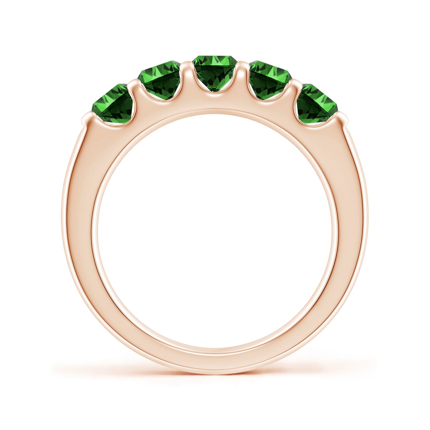 Premium - Lab-Grown Emerald / 1.35 CT / 14 KT Rose Gold