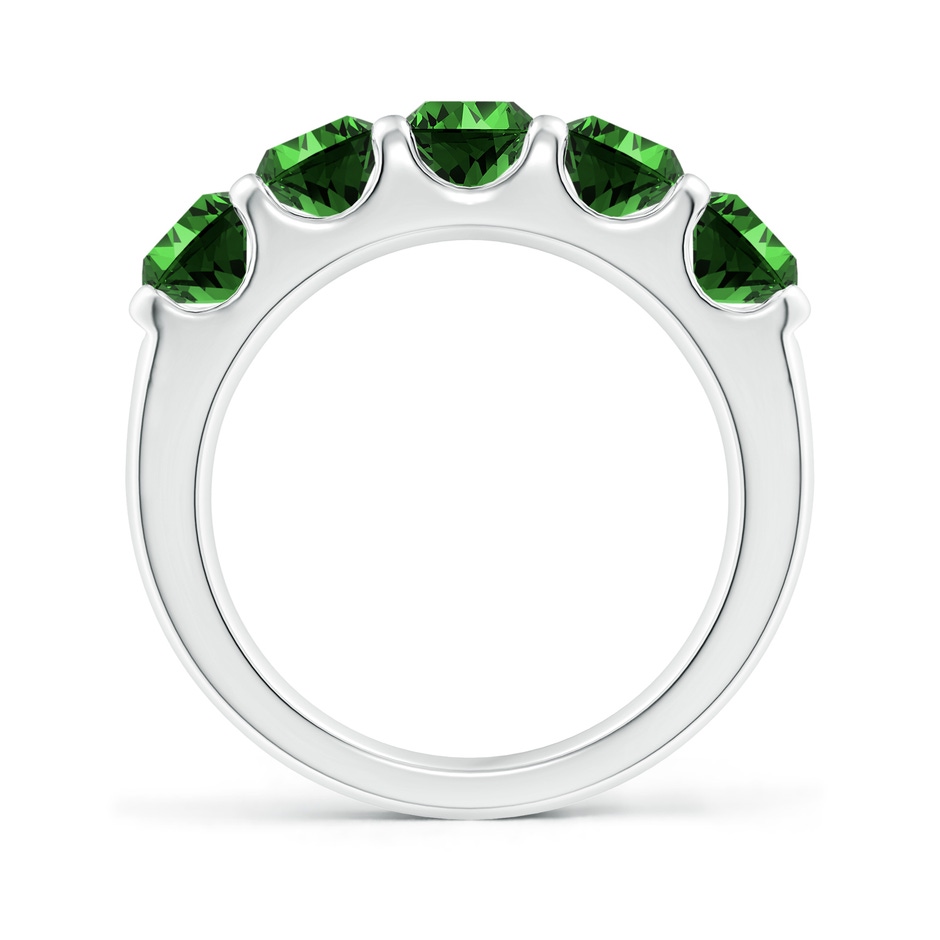 5mm Labgrown Lab-Grown Shared Prong Set Half Eternity Emerald Wedding Band in White Gold side 199