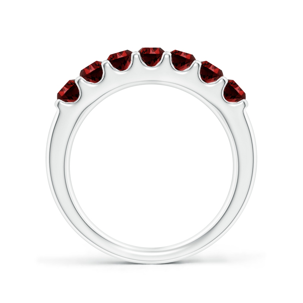 3.1mm Labgrown Lab-Grown Shared Prong Set Half Eternity Ruby Wedding Band in P950 Platinum - side 199