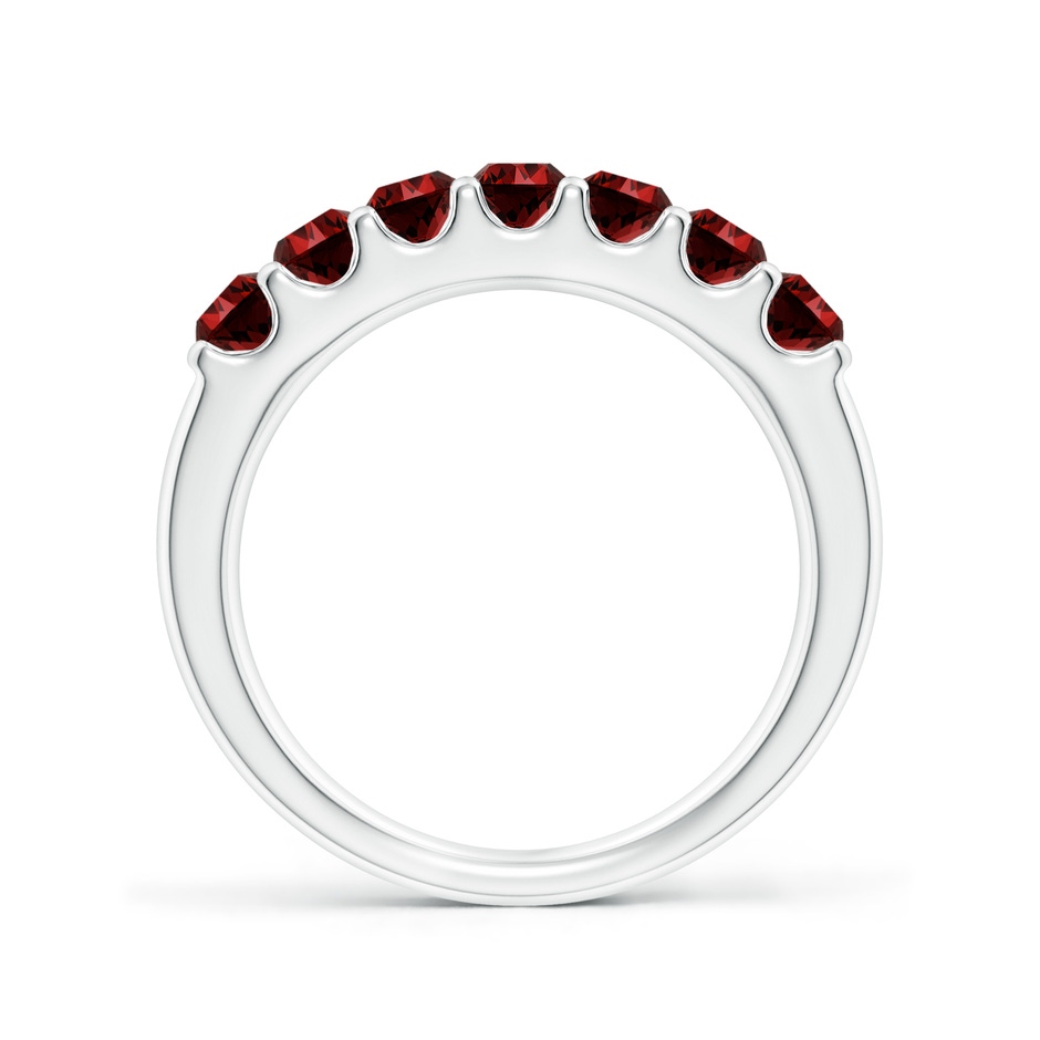 3.1mm Labgrown Lab-Grown Shared Prong Set Half Eternity Ruby Wedding Band in P950 Platinum side 199