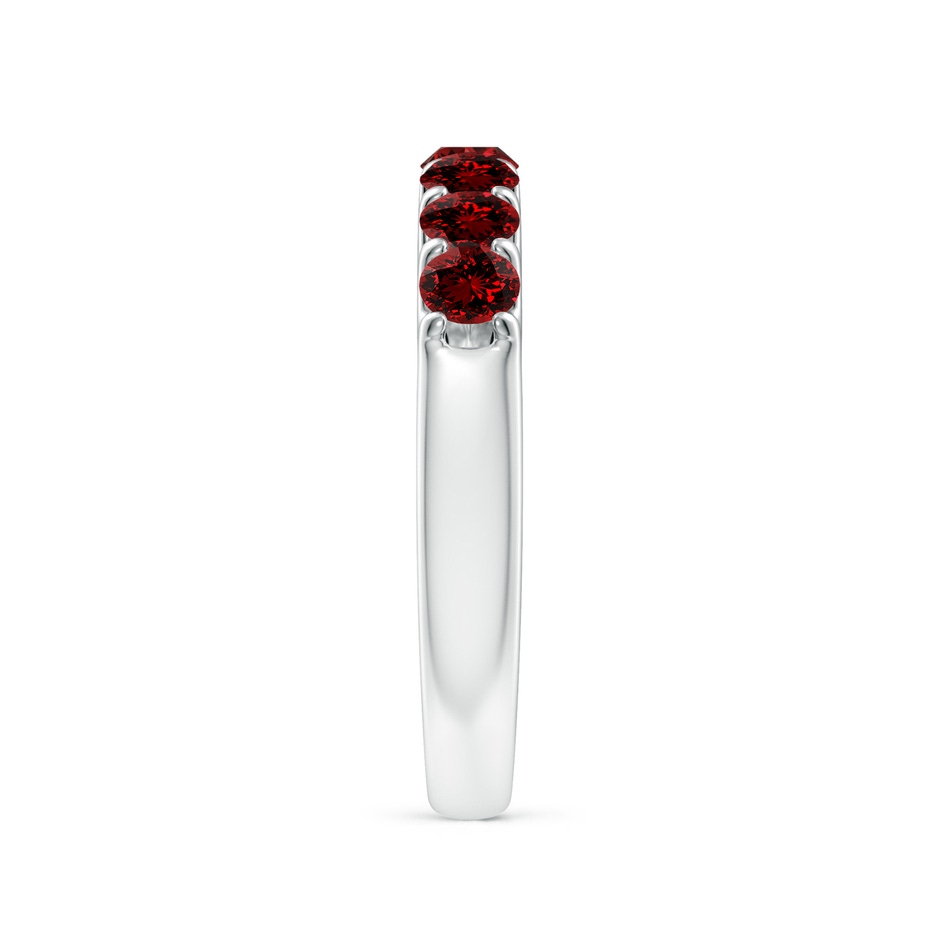 3.1mm Labgrown Lab-Grown Shared Prong Set Half Eternity Ruby Wedding Band in P950 Platinum side 299