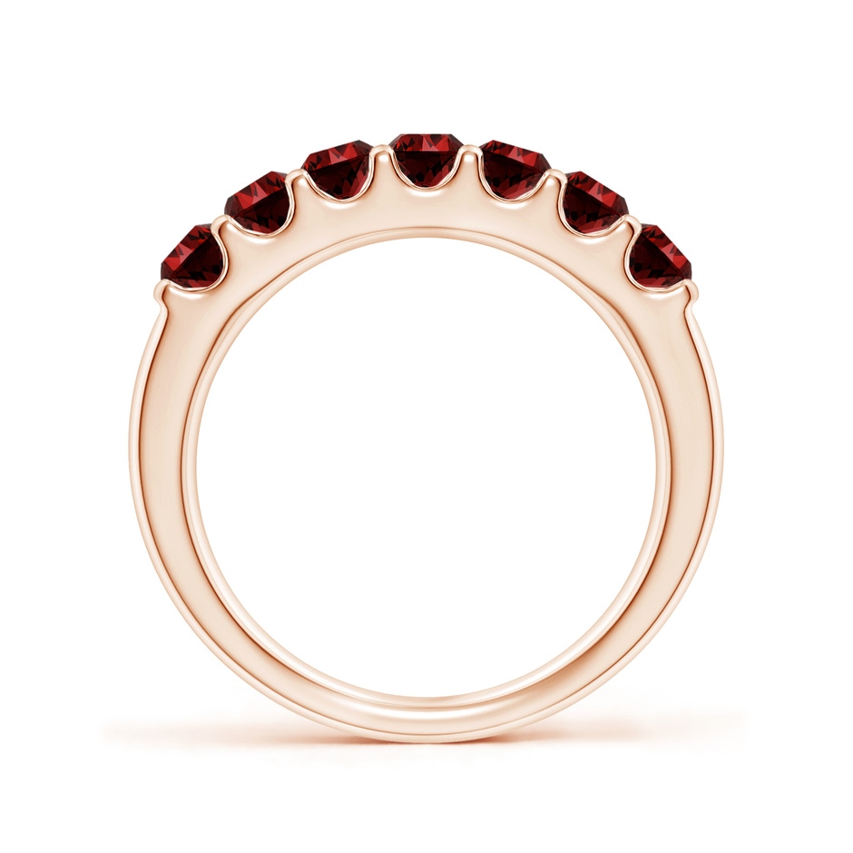 3.1mm Labgrown Lab-Grown Shared Prong Set Half Eternity Ruby Wedding Band in Rose Gold side 199