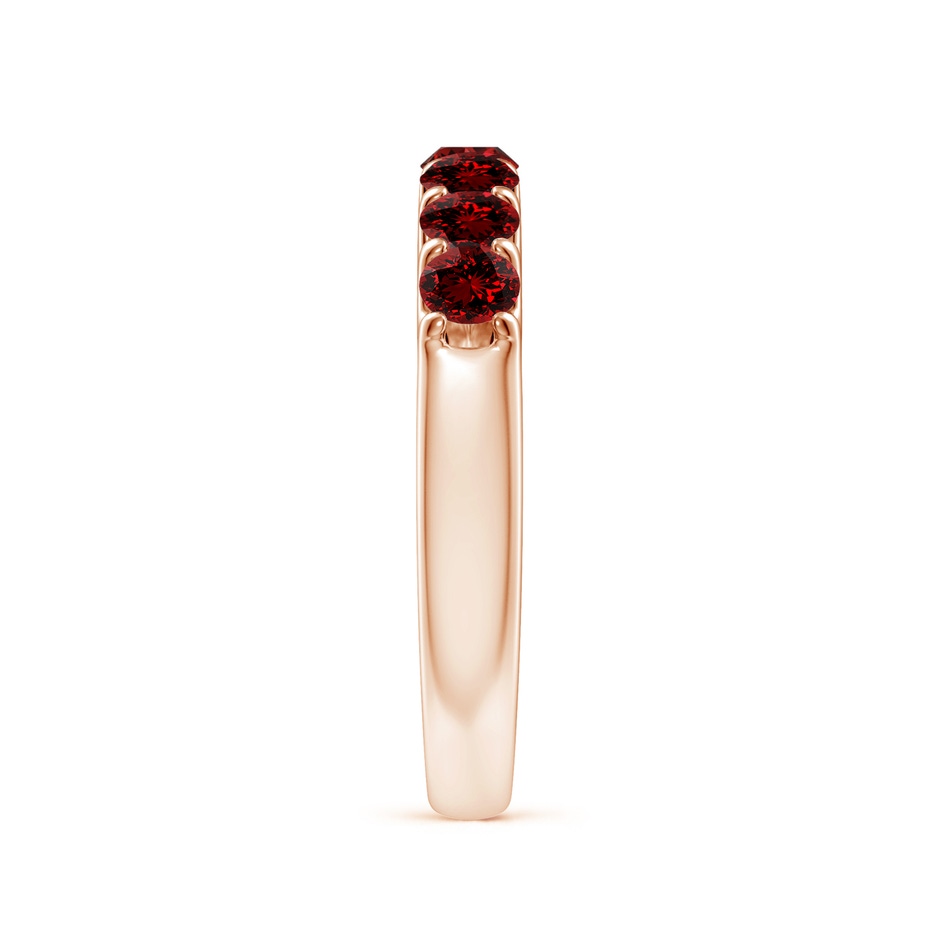 3.1mm Labgrown Lab-Grown Shared Prong Set Half Eternity Ruby Wedding Band in Rose Gold side 299