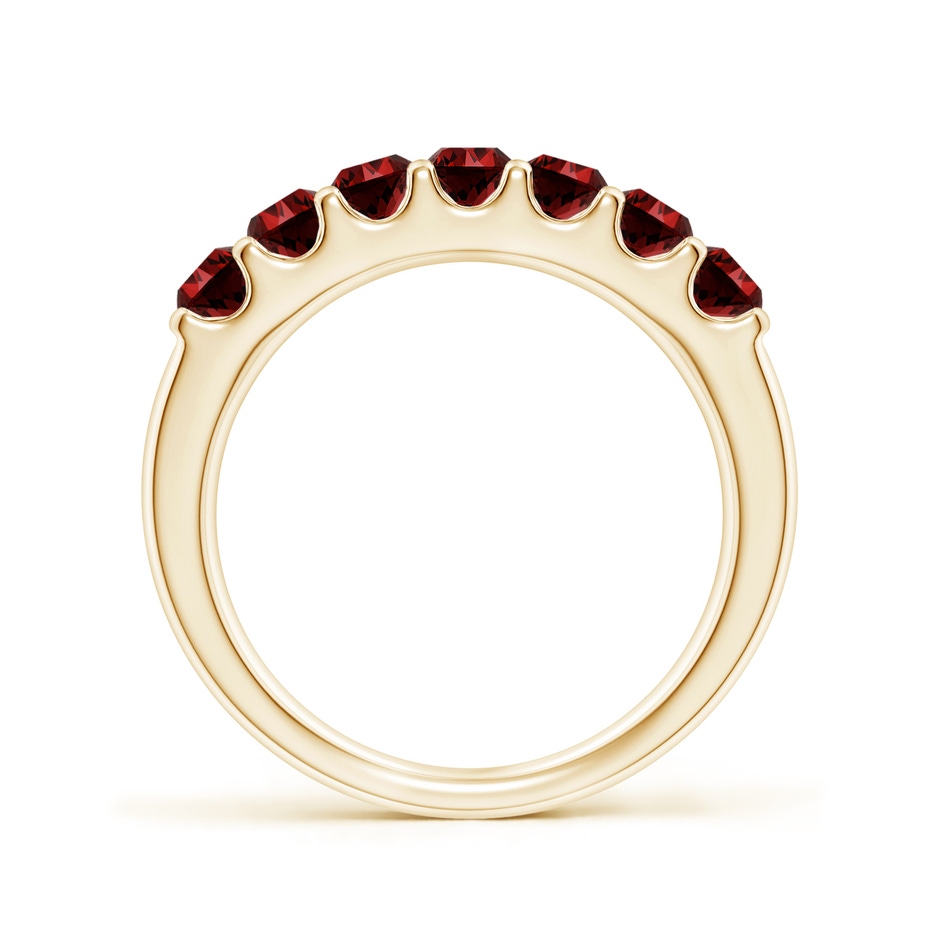 3.1mm Labgrown Lab-Grown Shared Prong Set Half Eternity Ruby Wedding Band in Yellow Gold side 199