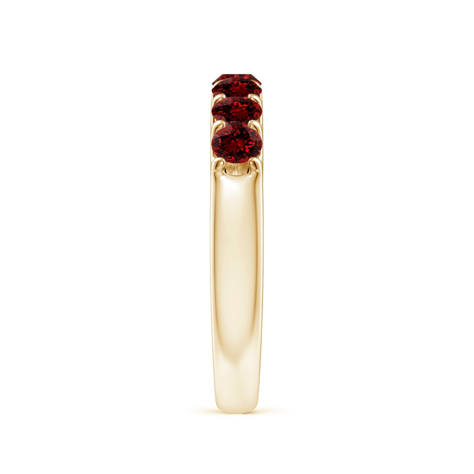 3.1mm Labgrown Lab-Grown Shared Prong Set Half Eternity Ruby Wedding Band in Yellow Gold side 299