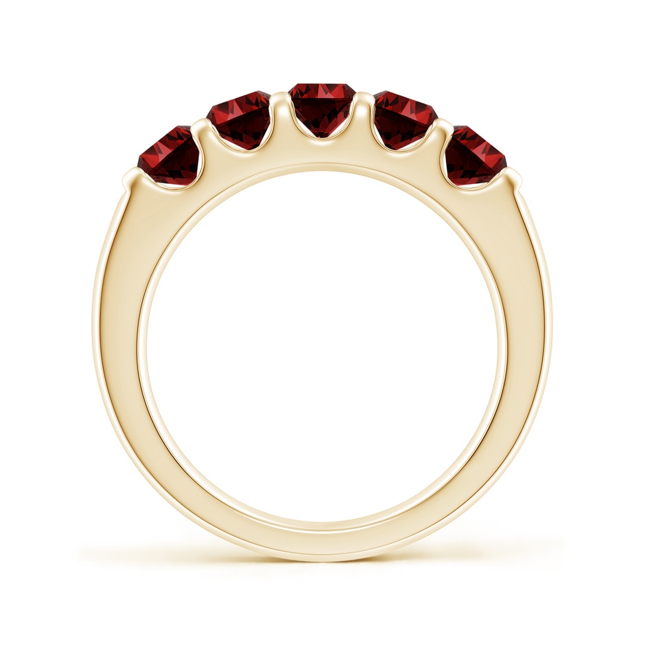 4.2mm Labgrown Lab-Grown Shared Prong Set Half Eternity Ruby Wedding Band in Yellow Gold side 199