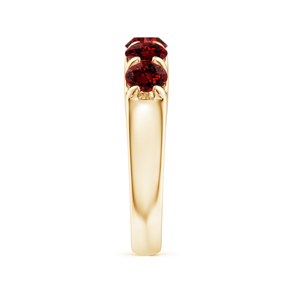 4.5mm Labgrown Lab-Grown Shared Prong Set Half Eternity Ruby Wedding Band in Yellow Gold side 299