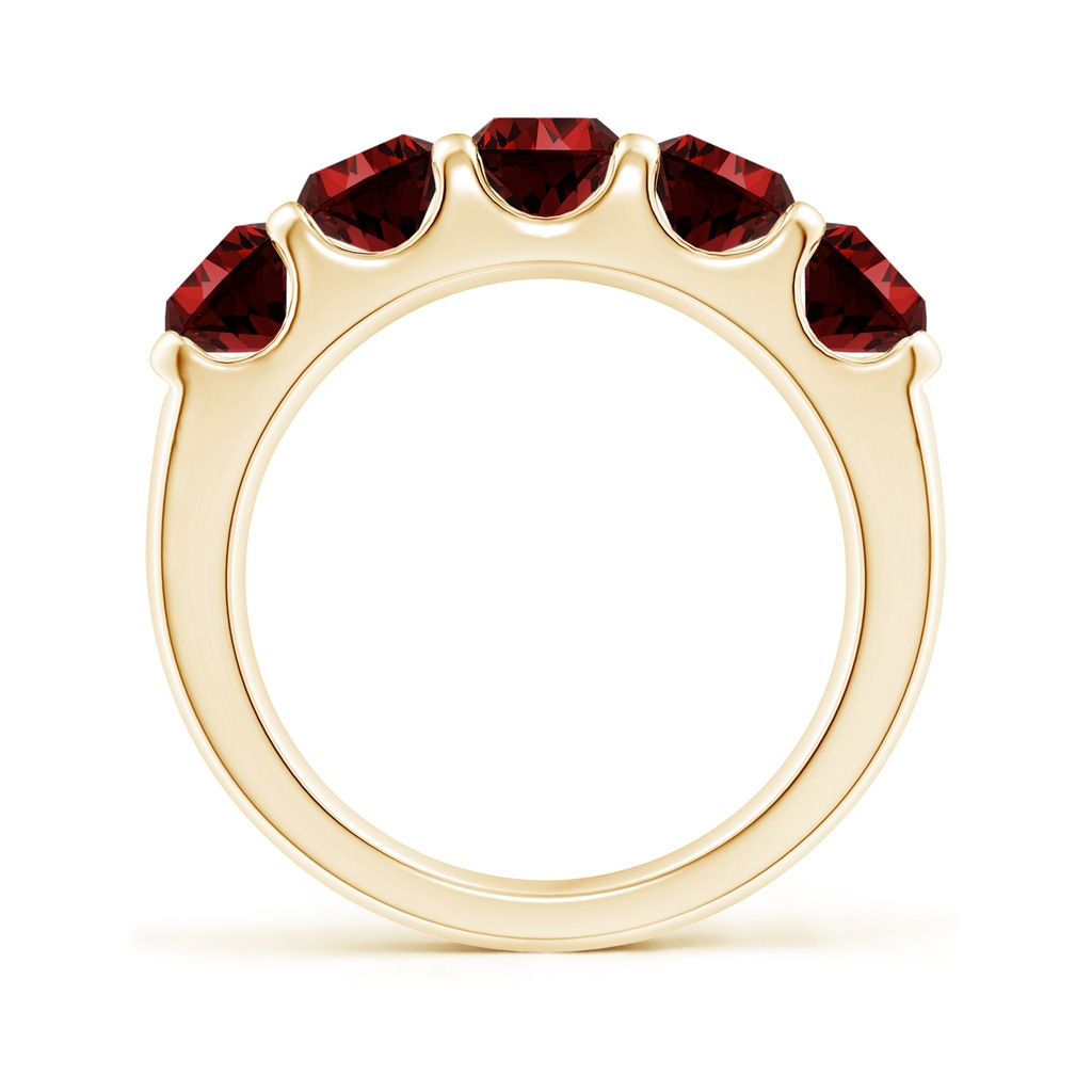 5mm Labgrown Lab-Grown Shared Prong Set Half Eternity Ruby Wedding Band in Yellow Gold - side 199