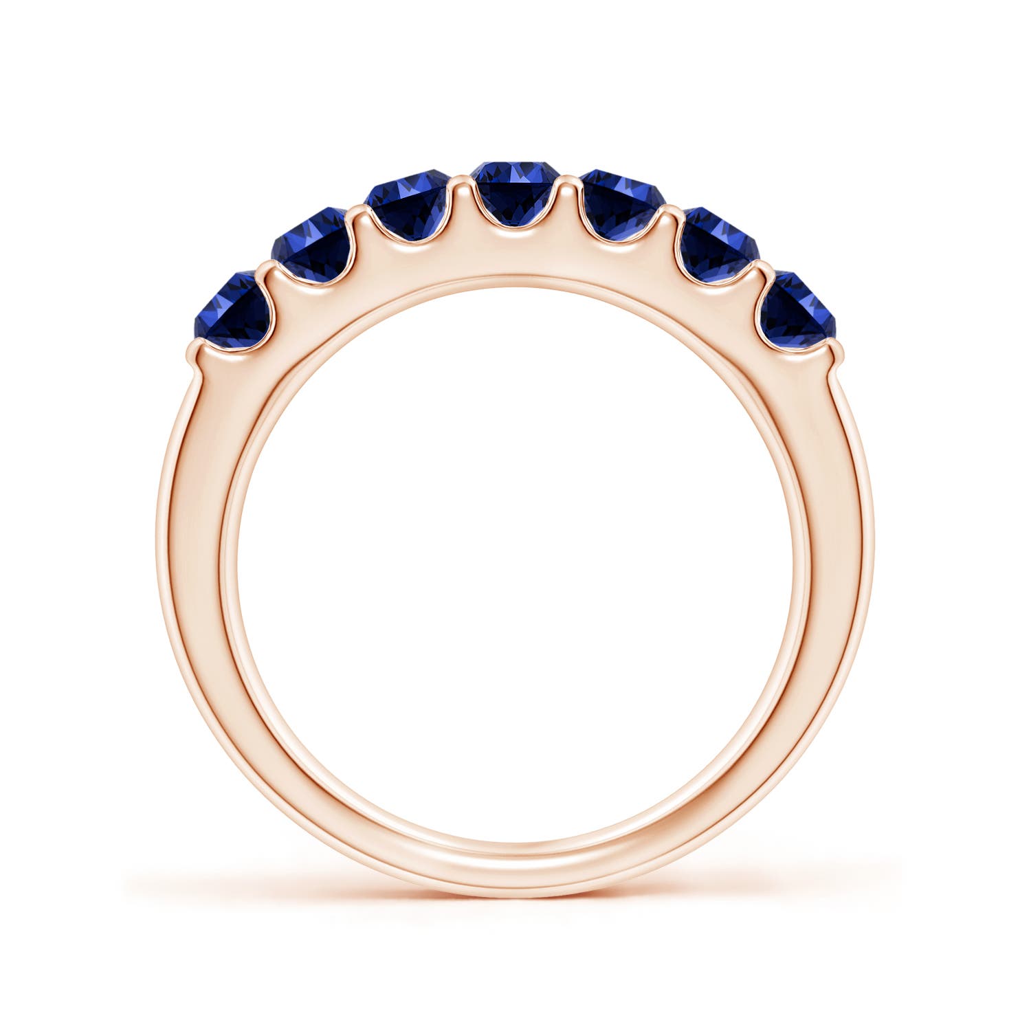 Premium - Lab-Grown Blue Sapphire / 1.05 CT / 14 KT Rose Gold