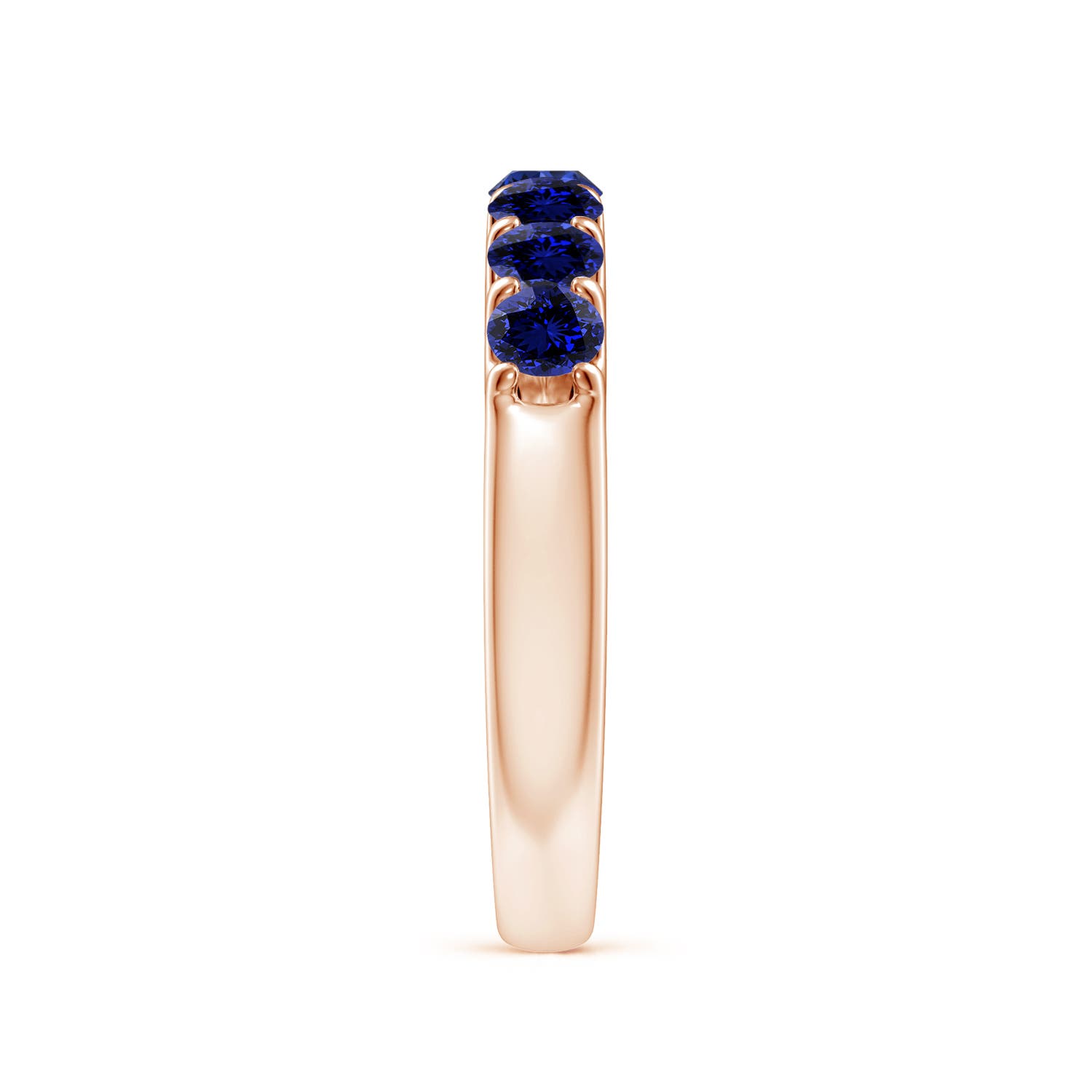 Premium - Lab-Grown Blue Sapphire / 1.05 CT / 14 KT Rose Gold