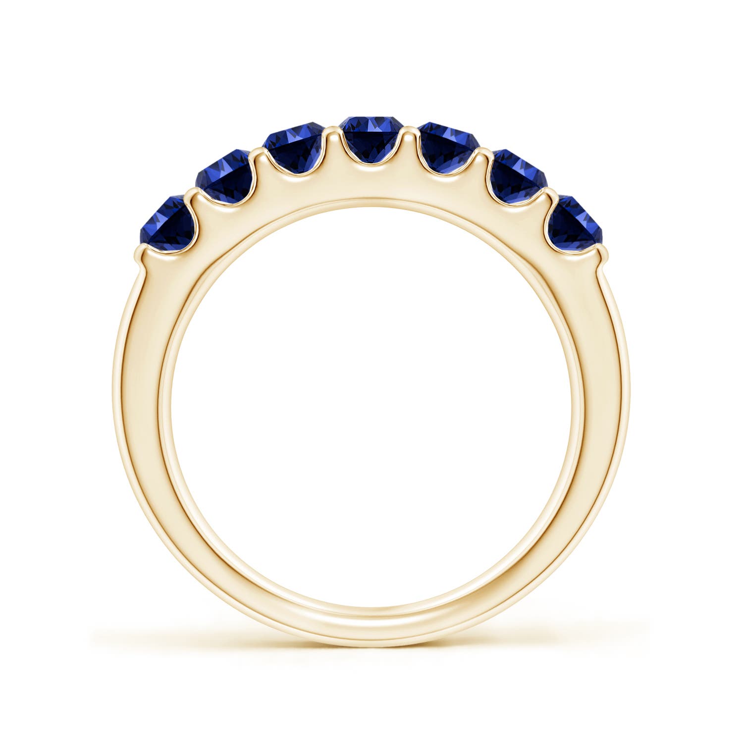 Premium - Lab-Grown Blue Sapphire / 1.05 CT / 14 KT Yellow Gold