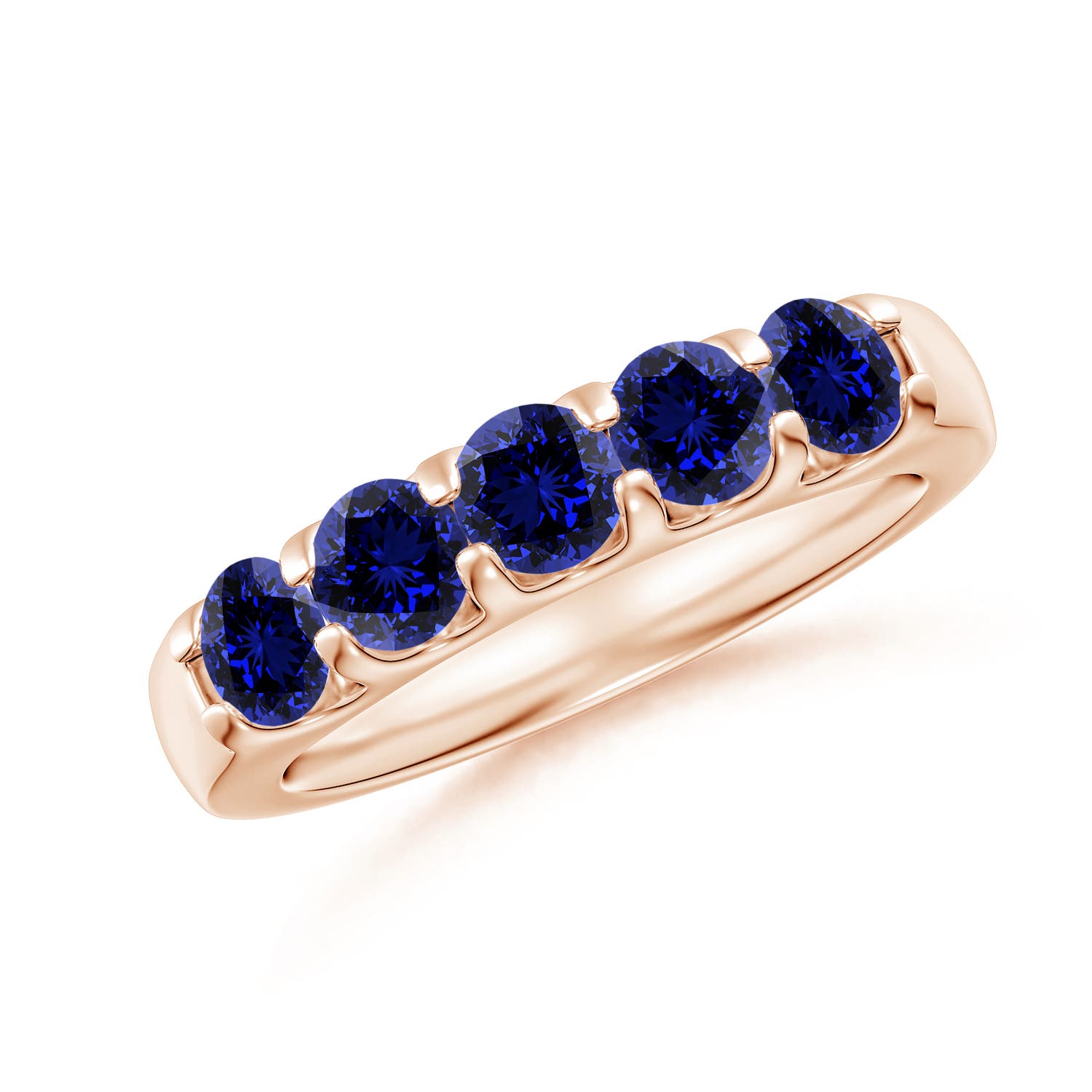 Premium - Lab-Grown Blue Sapphire / 1.75 CT / 14 KT Rose Gold