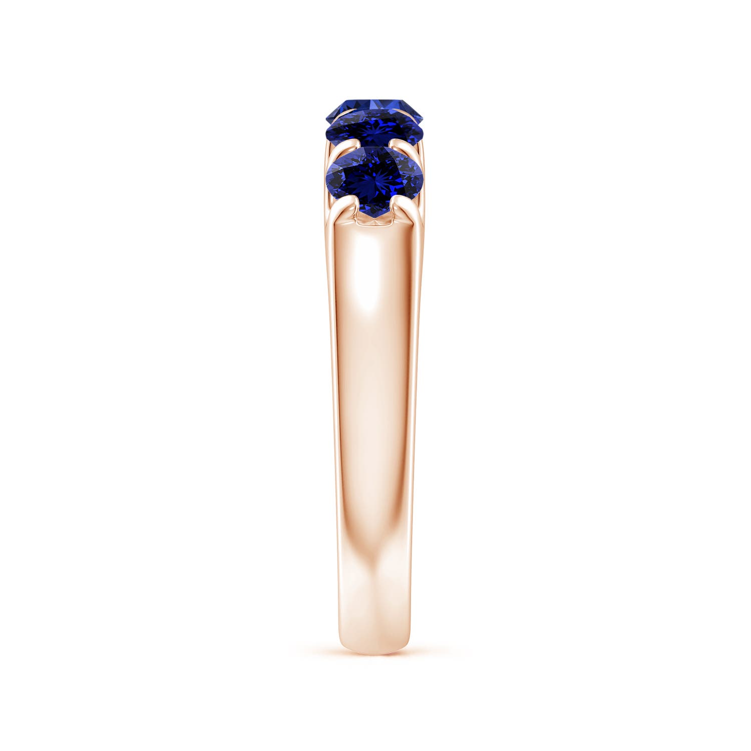 Premium - Lab-Grown Blue Sapphire / 1.75 CT / 14 KT Rose Gold