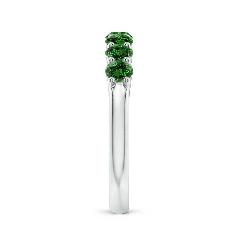 3.5mm Labgrown Lab-Grown Half Eternity Seven Stone Emerald Wedding Band in P950 Platinum side 299