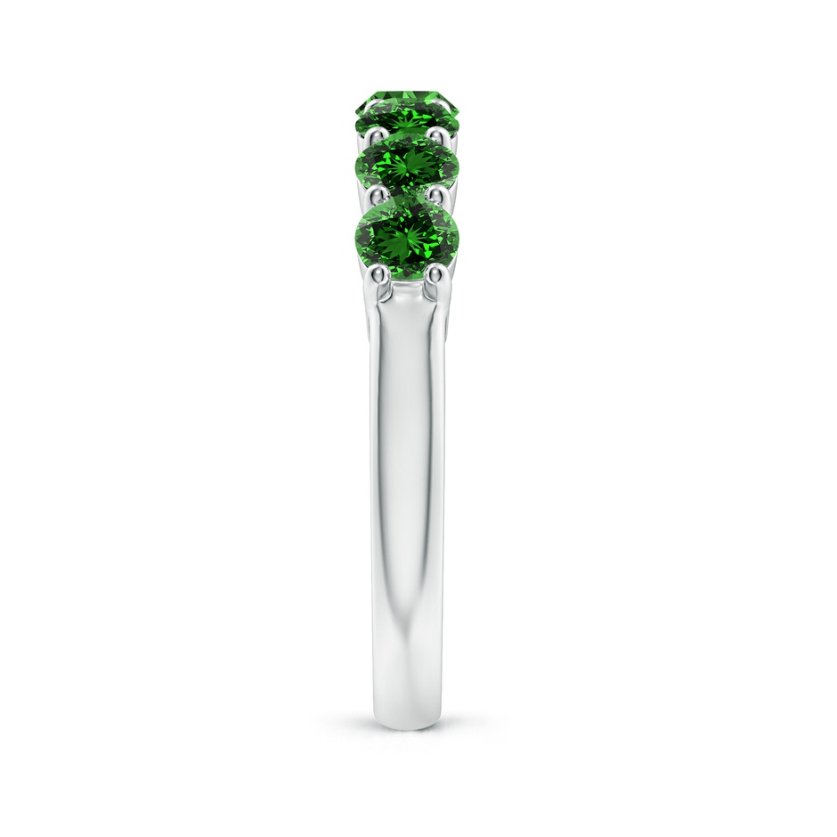 4mm Labgrown Lab-Grown Half Eternity Seven Stone Emerald Wedding Band in P950 Platinum side 299