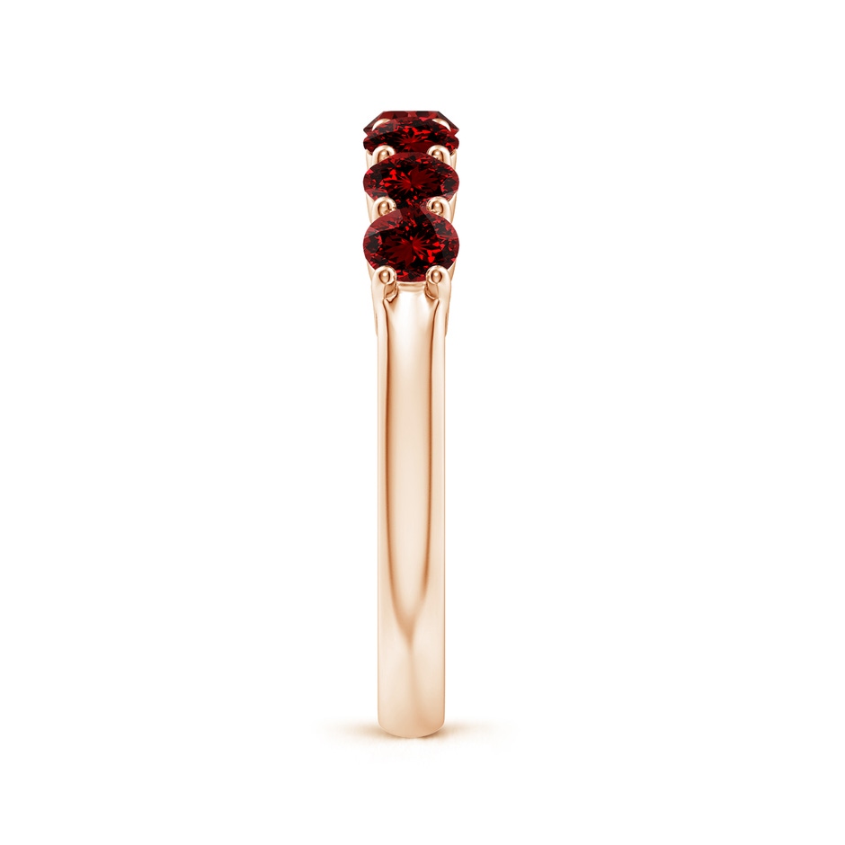 3.5mm Labgrown Lab-Grown Half Eternity Seven Stone Ruby Wedding Band in Rose Gold side 299