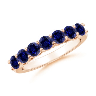 Round Lab-Grown Lab Grown Blue Sapphire