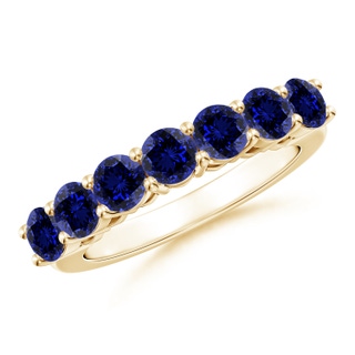 Round Lab-Grown Lab Grown Blue Sapphire