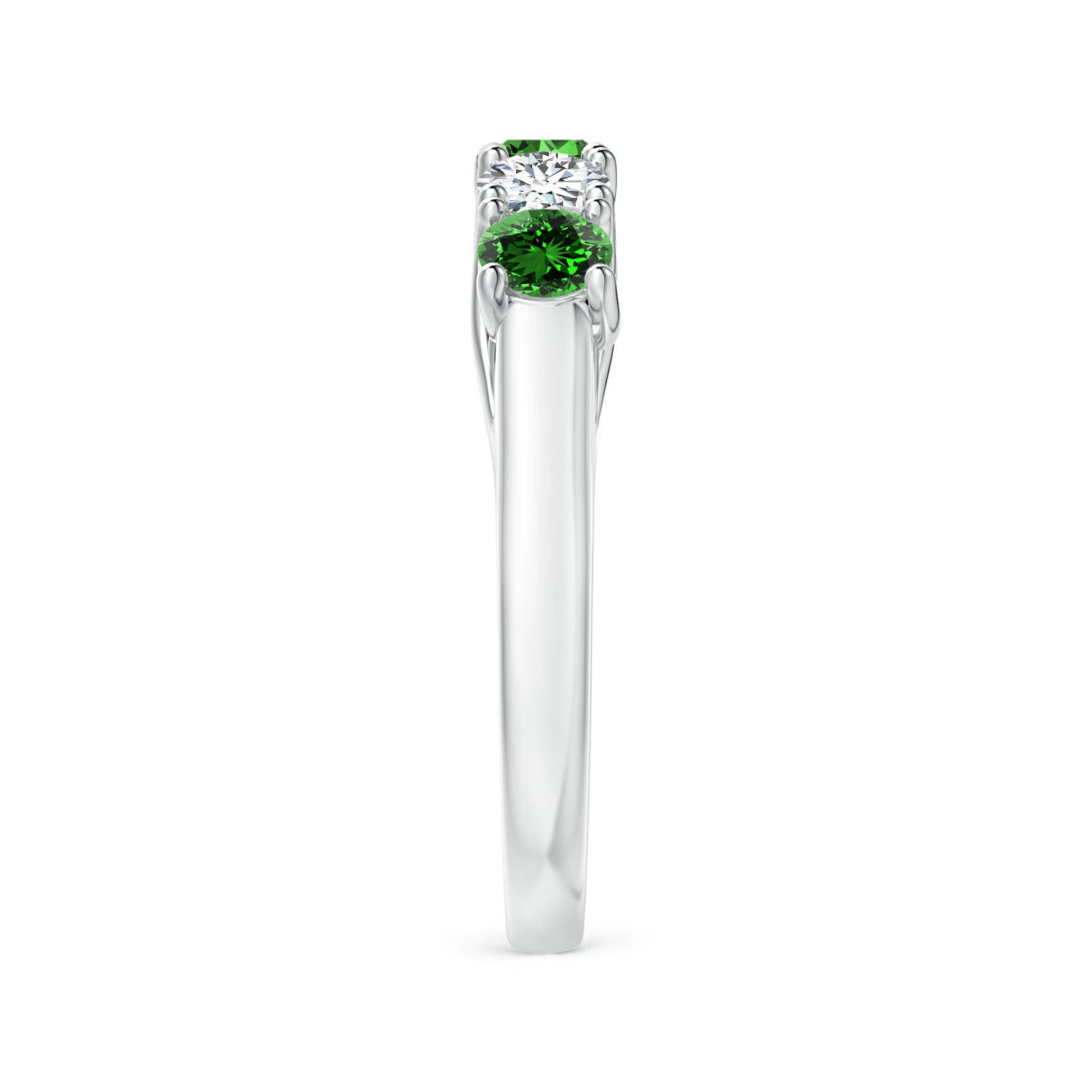 Premium - Lab-Grown Emerald / 1 CT / 14 KT White Gold