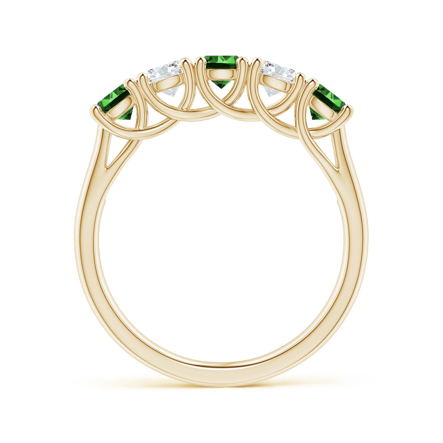 Premium - Lab-Grown Emerald / 1 CT / 14 KT Yellow Gold