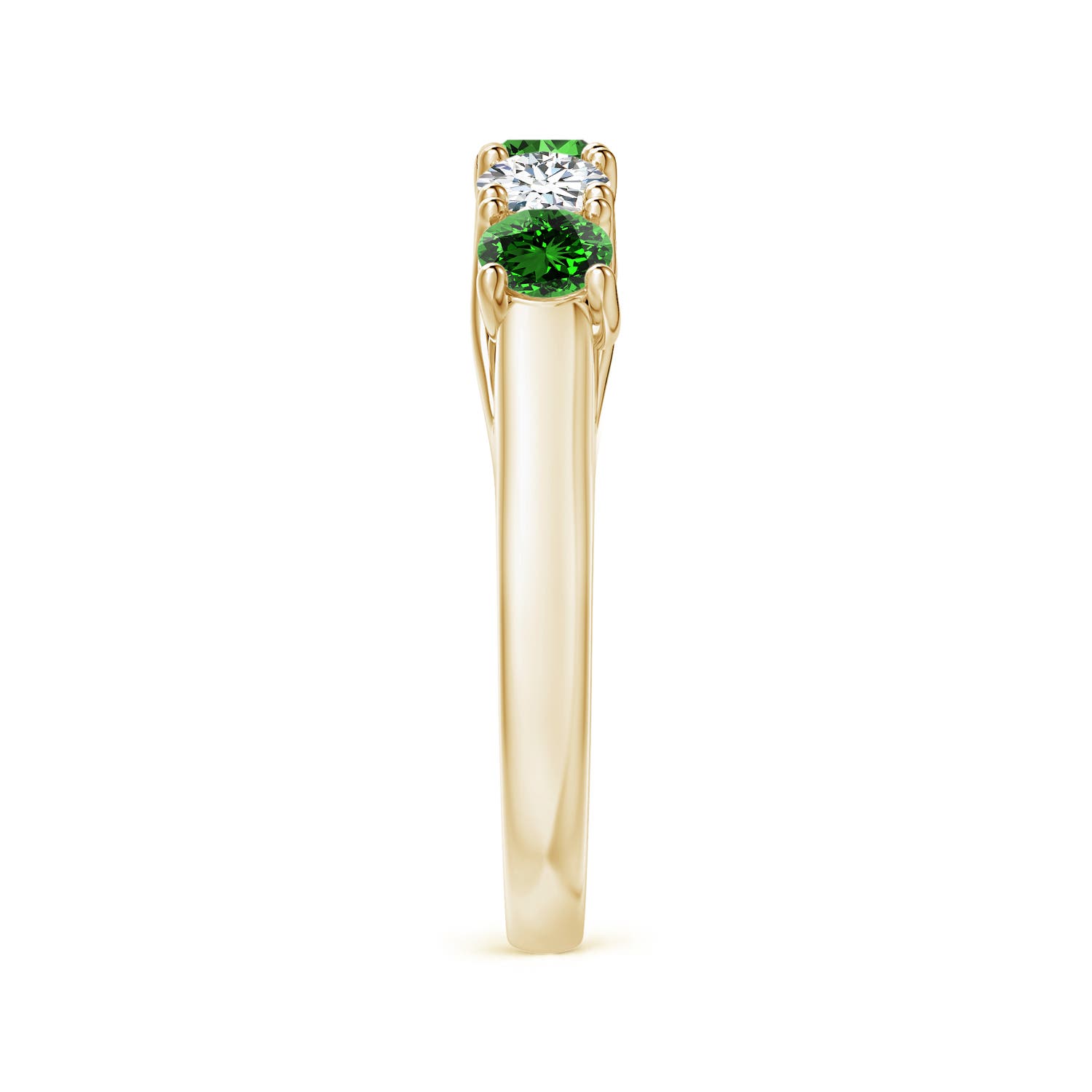 Premium - Lab-Grown Emerald / 1 CT / 14 KT Yellow Gold