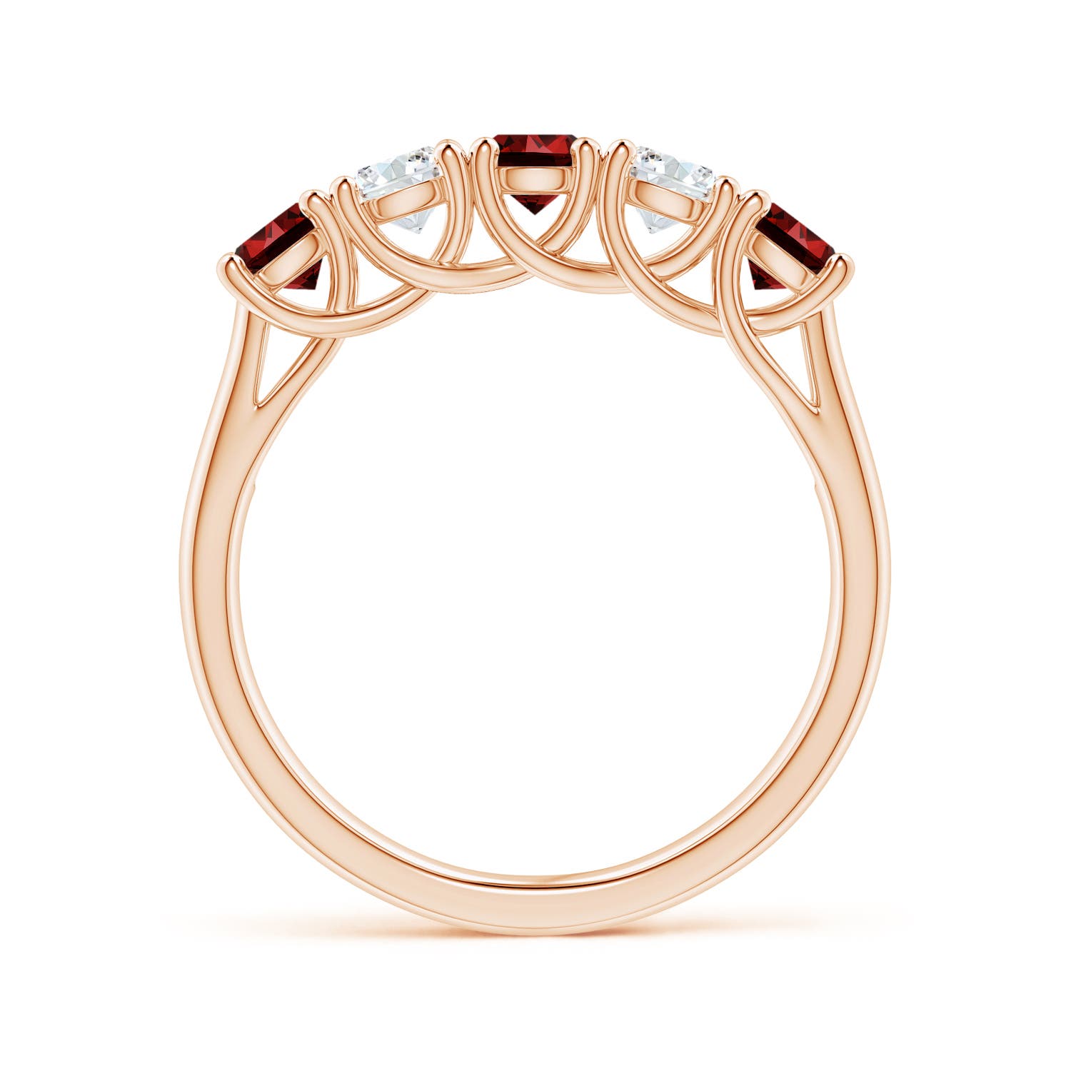 Premium - Lab-Grown Ruby / 1.24 CT / 14 KT Rose Gold