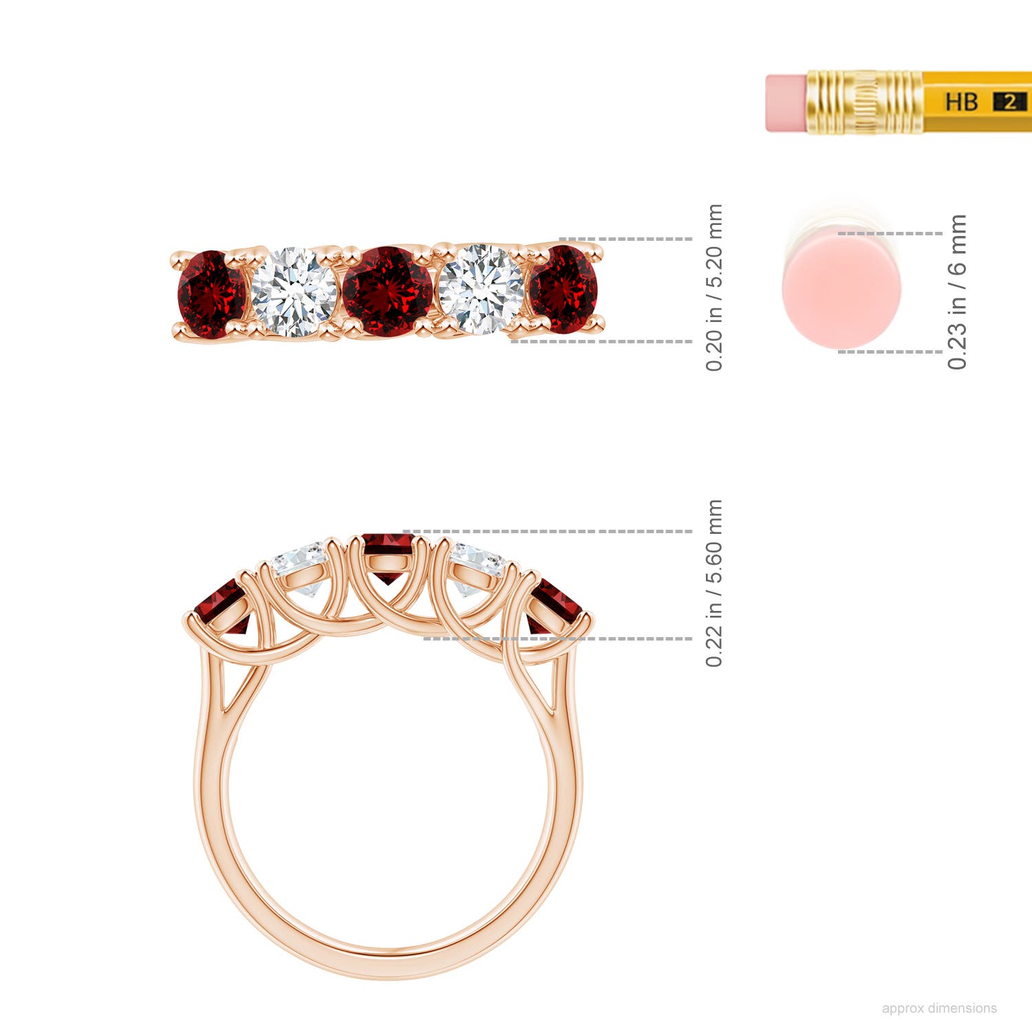 Premium - Lab-Grown Ruby / 2.08 CT / 14 KT Rose Gold