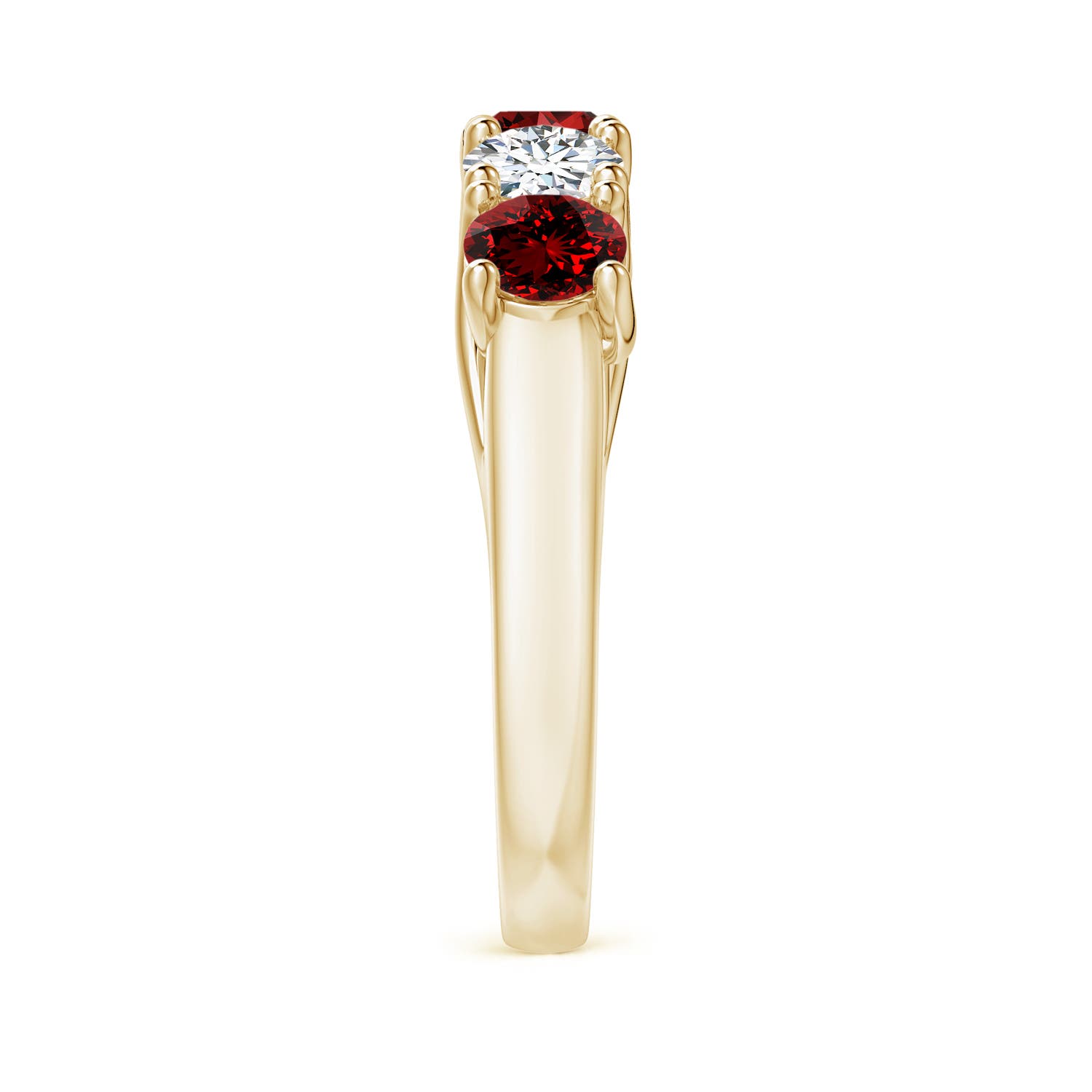 Premium - Lab-Grown Ruby / 2.08 CT / 14 KT Yellow Gold