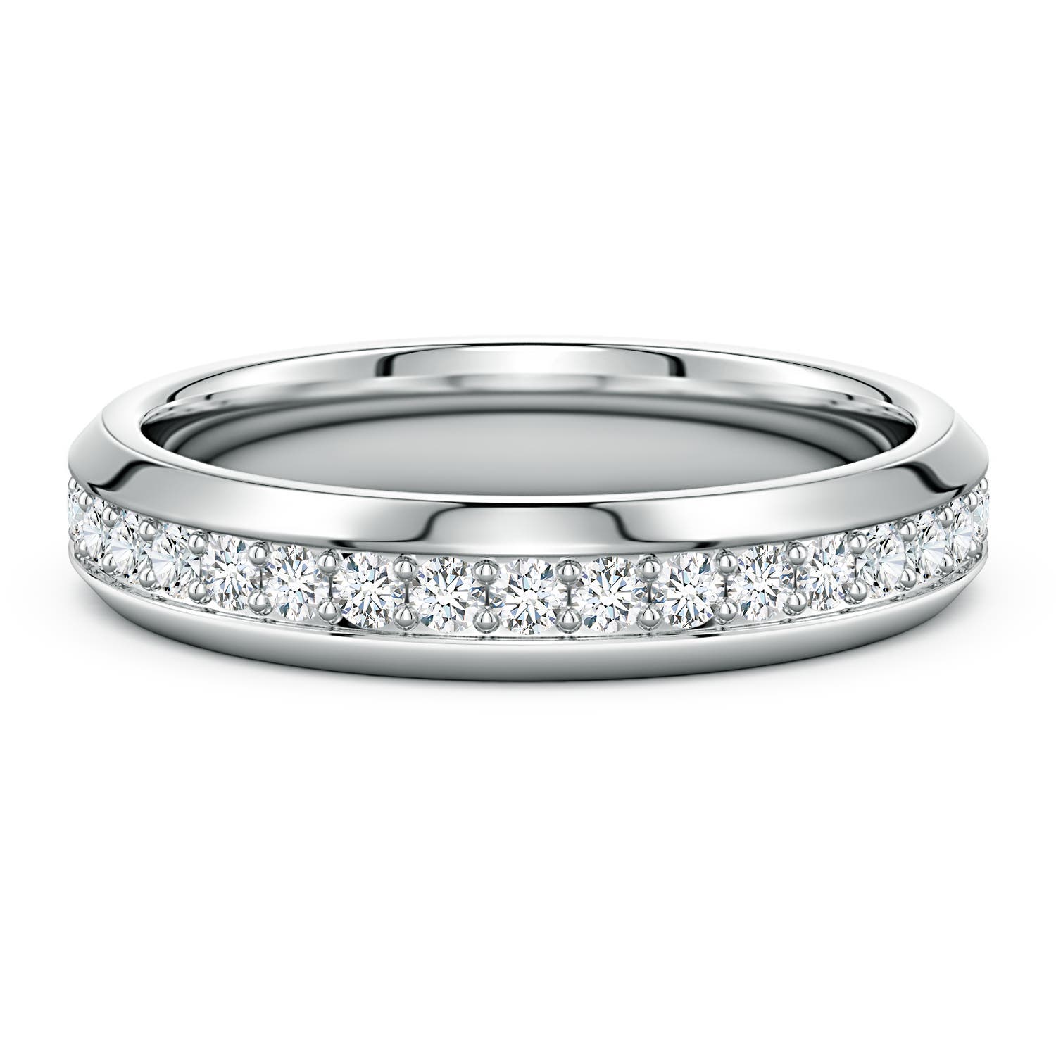 1.9mm FGVS Men’s Lab-Grown Diamond Eternity Ring in White Gold