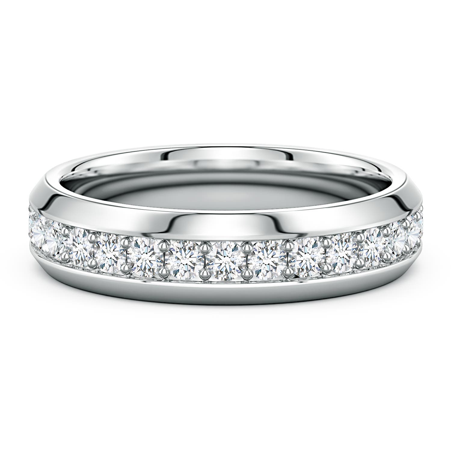 2.3mm FGVS Men’s Lab-Grown Diamond Eternity Ring in White Gold